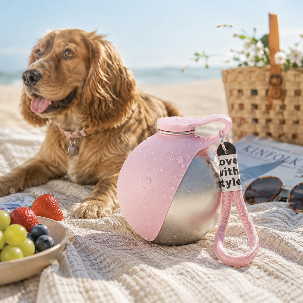 Botella de agua y cuenco isotérmicos para perros