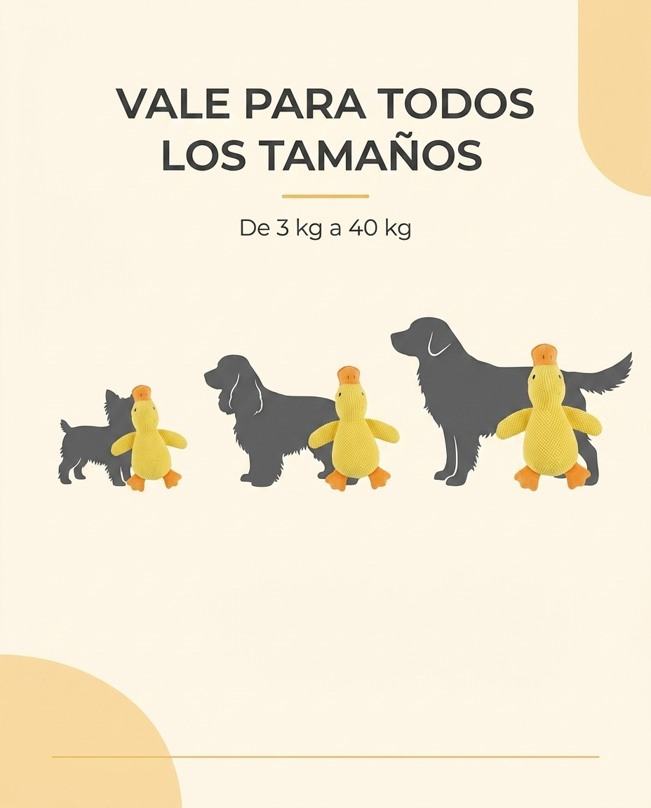 Peluche Pato Tranquilizador para Perros